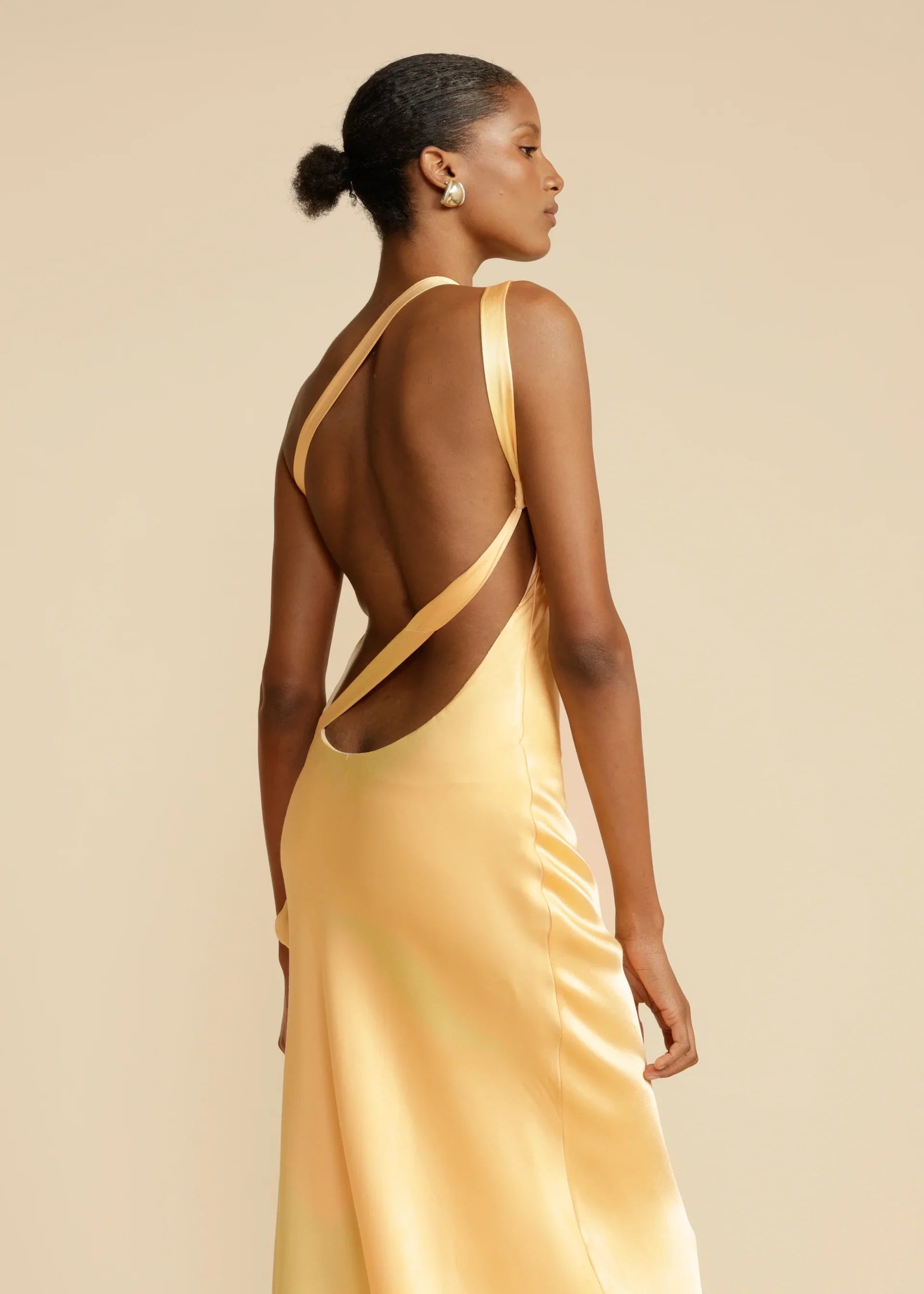 Belle satin maxi dress