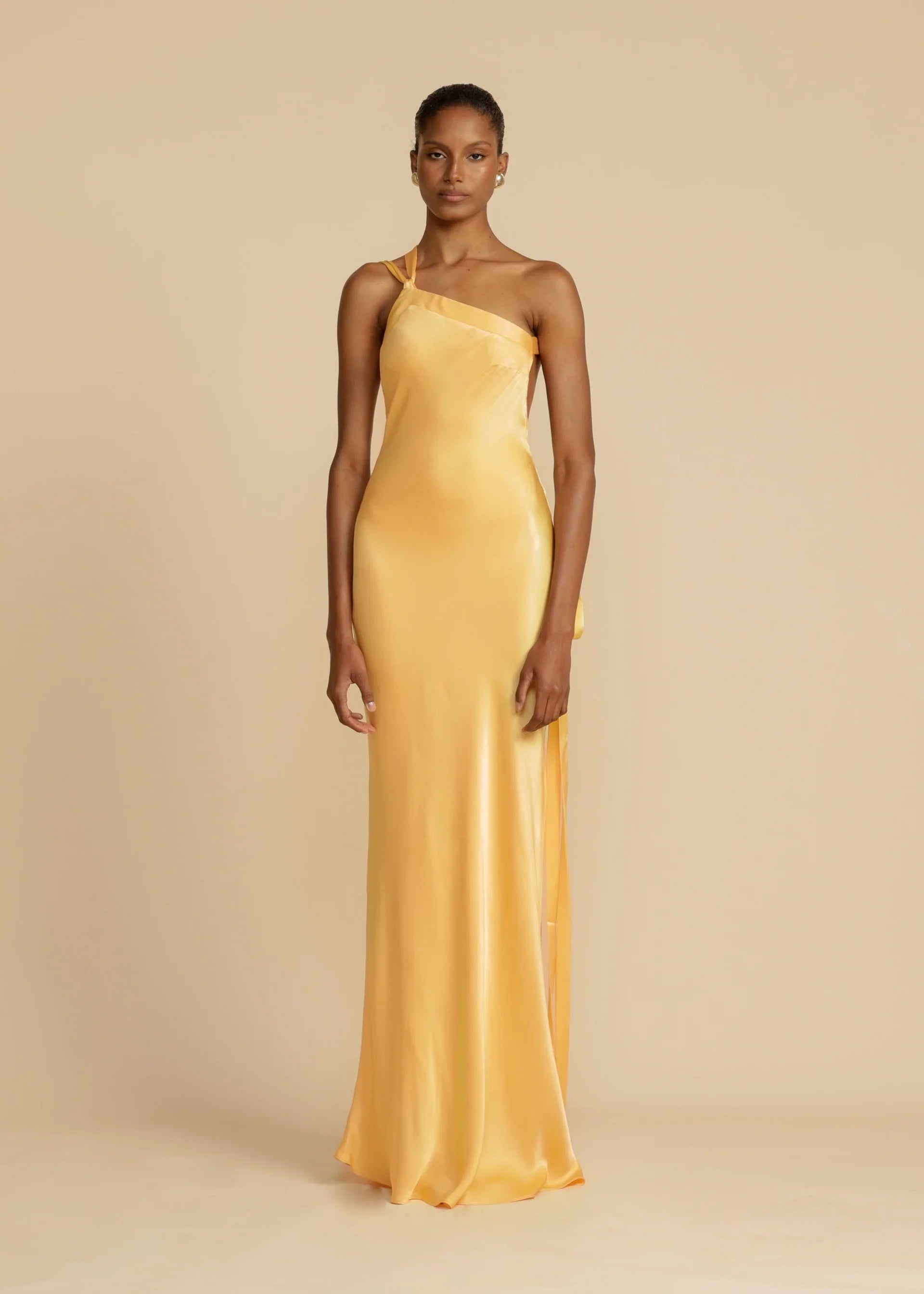 Belle satin maxi dress