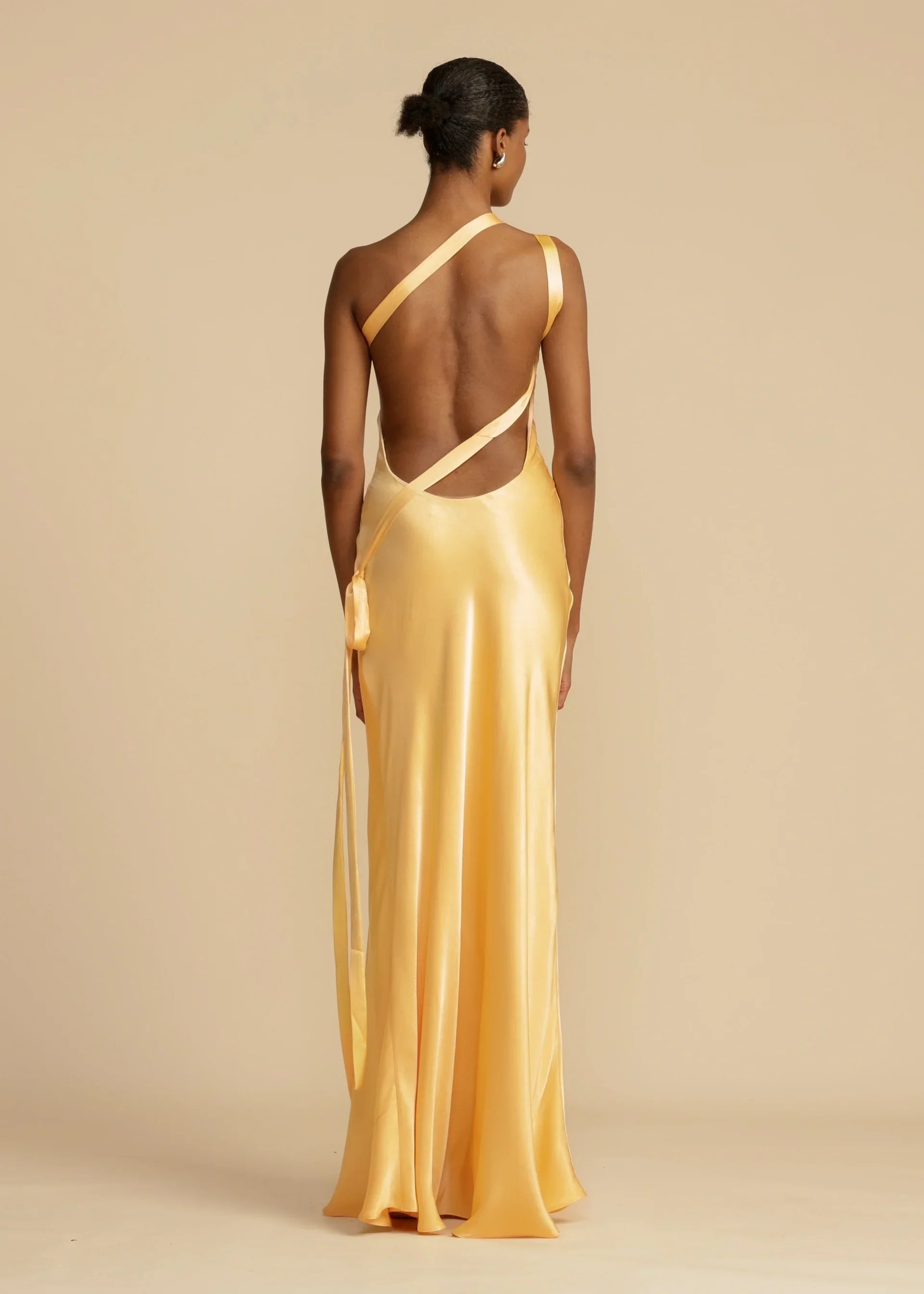 Belle satin maxi dress