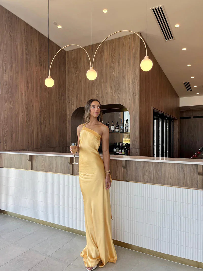 Belle satin maxi dress