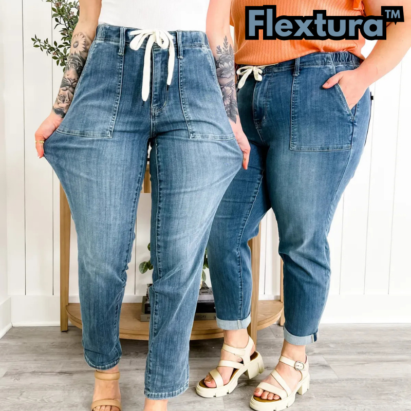 Ultra-comfortable elasticated jeans