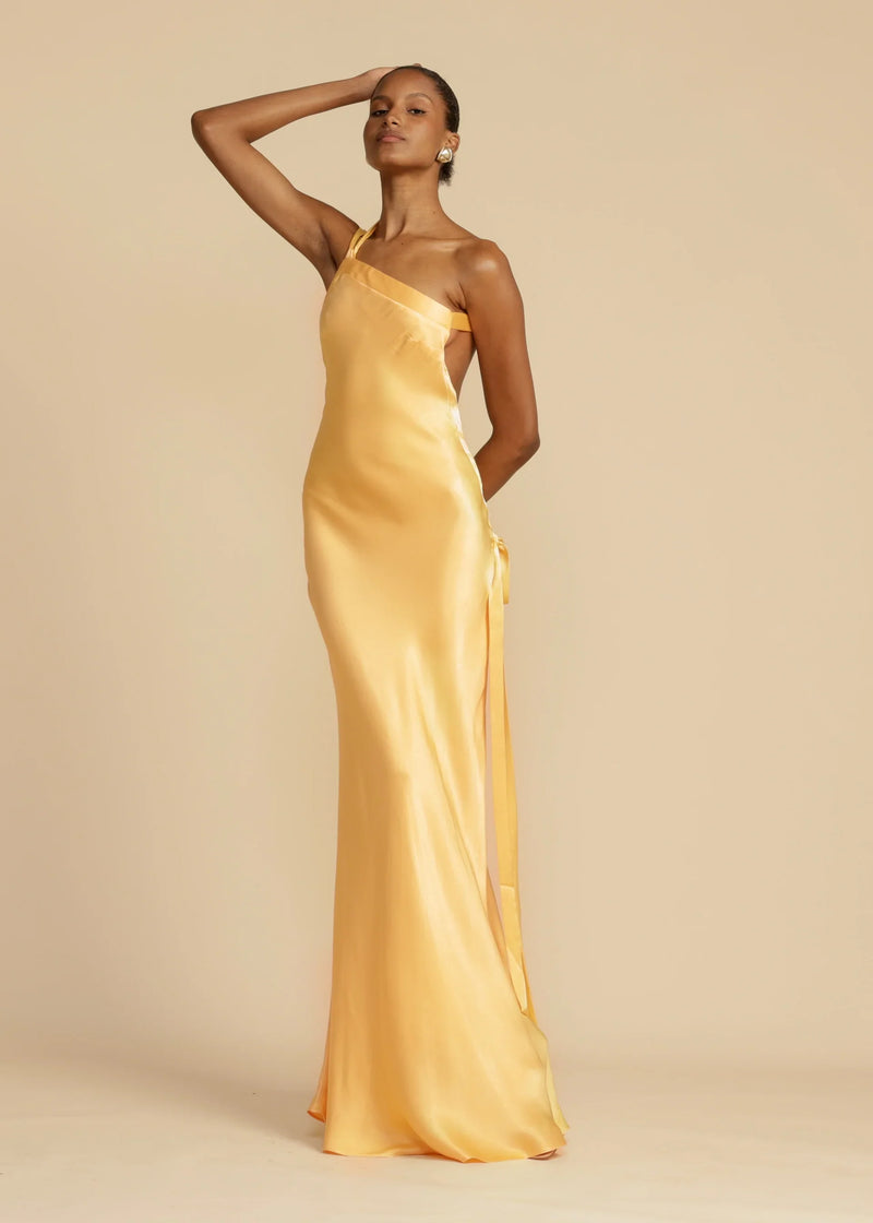Belle satin maxi dress