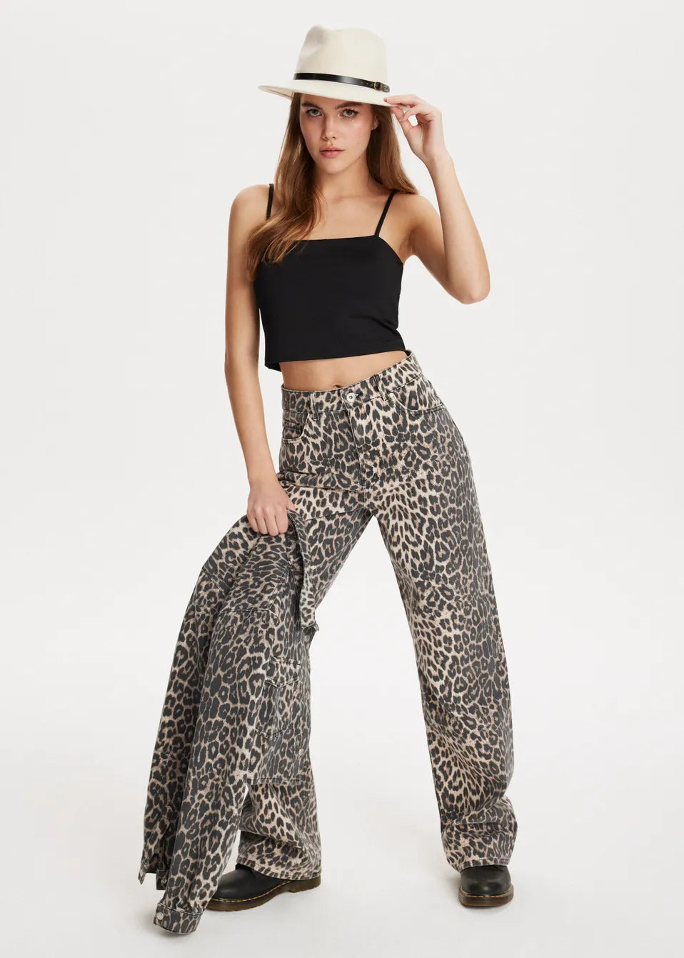 Leopard | Denim Straight Jeans