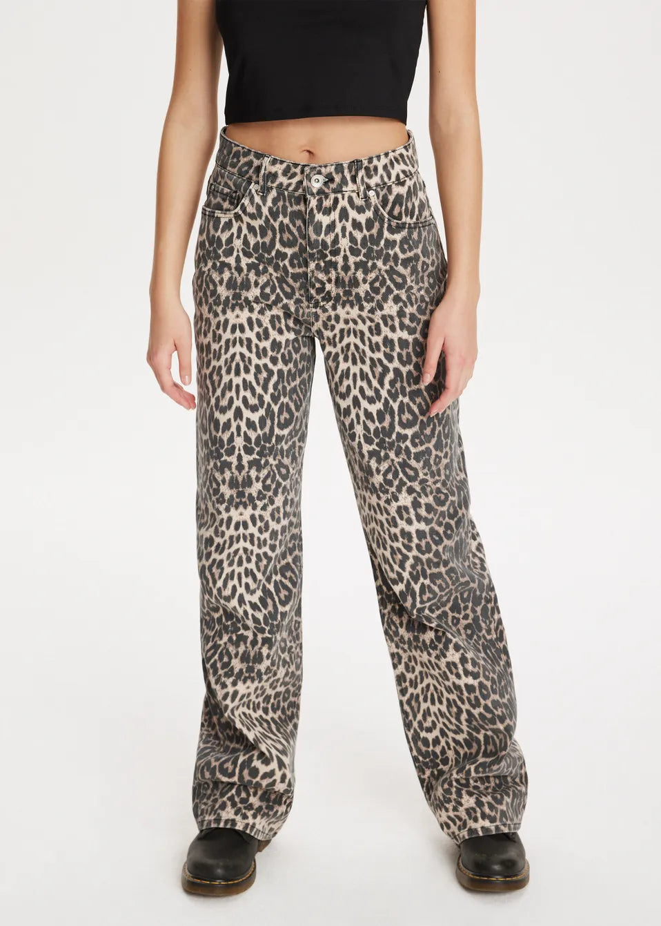 Leopard | Denim Straight Jeans