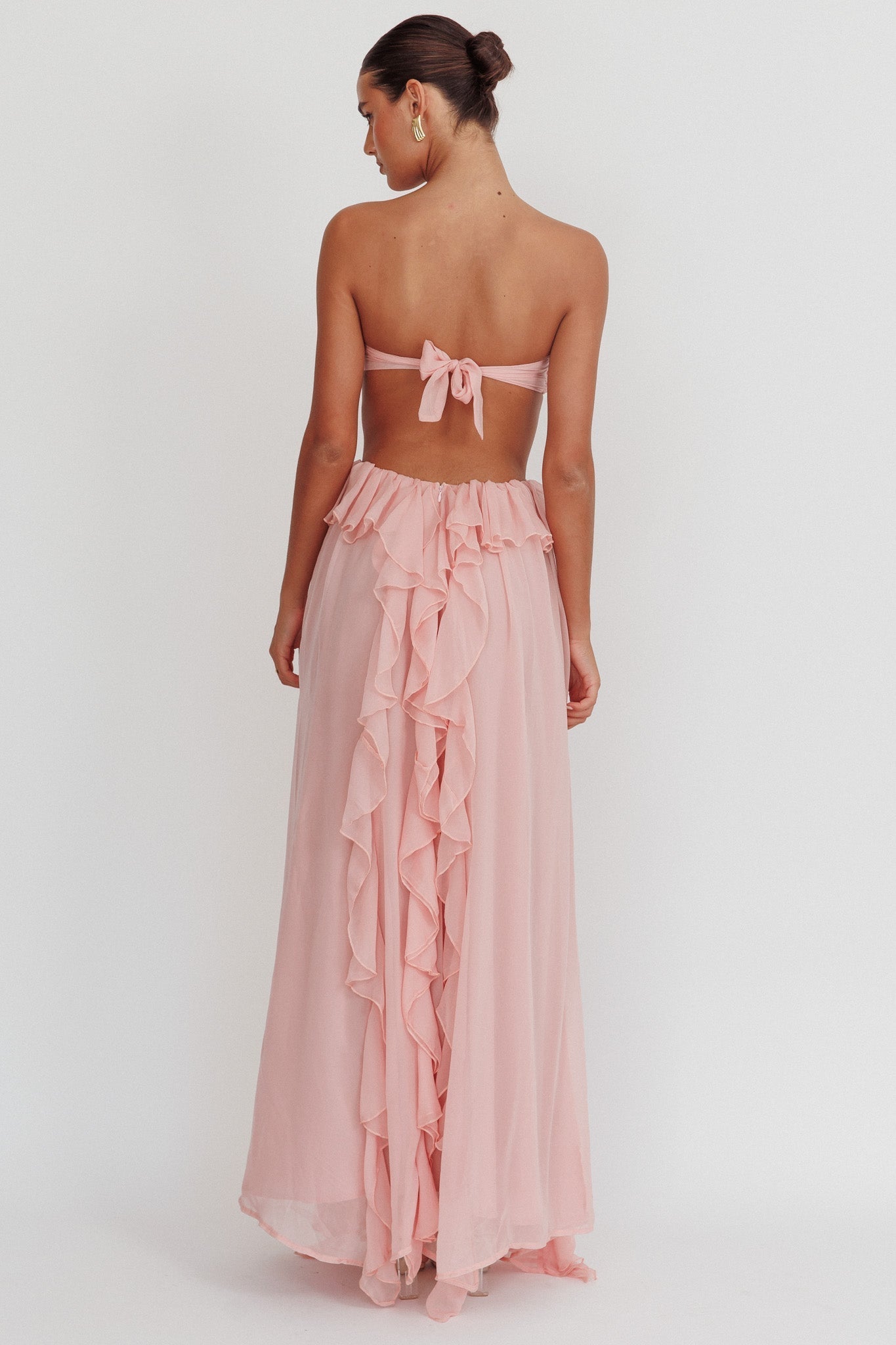 Sally | Cut-Out Ruffle Maxi Dress