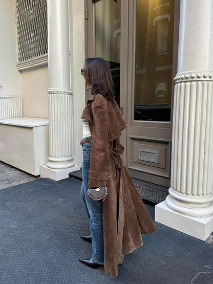 Faith | Suede Trench Coat