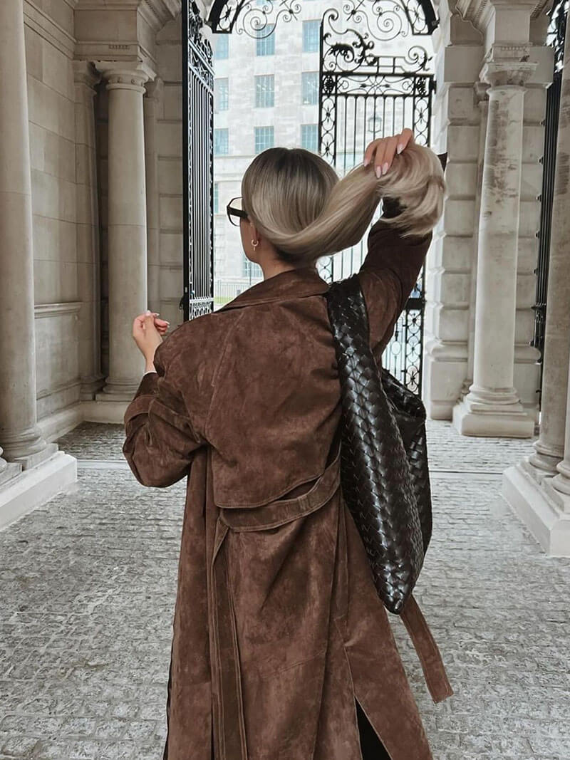 Faith | Suede Trench Coat