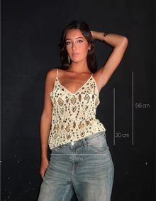 Cristina Embellished Top - Cream